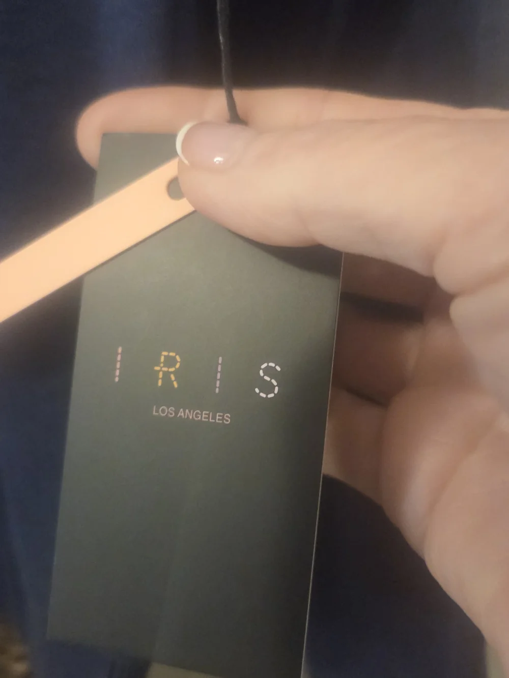 iris Navy Crewneck Sweater with Gold Crest